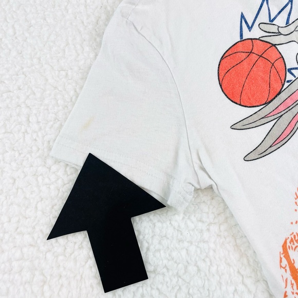 SPACE JAM • White/Multi Bugs Bunny Basketball Short Sleeve Tee - Picture 14 of 16